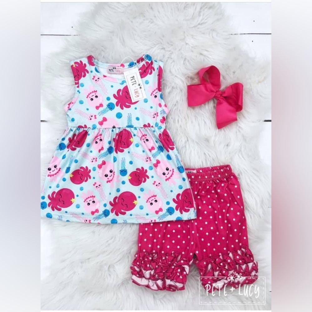 Pete & Lucy Octopus Cutie Short Set